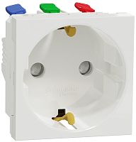 Розетка с заземлением без рамки Schneider Electric Unica Modular 1-м. шторки белый картинка